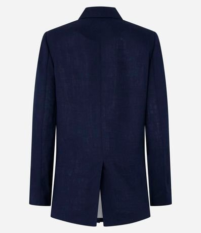 Blazer en Viscolino con Lapelas y Botón Único 6