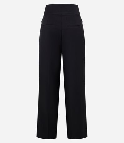 Pantalón Wide Leg Sastrería con Lapelas y Pliegues 6