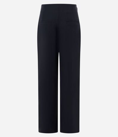 Pantalón Recto Tiro Alto en Viscosa con Cintura Clochard y Botones 6