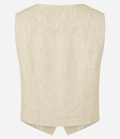 Chaleco en Viscolino con Cierre por Botones Contrastantes 6