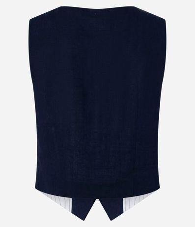 Chaleco en Viscolino con Cierre por Botones Contrastantes 6