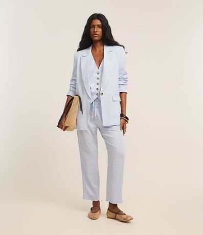 Chaleco en Viscolino con Cierre por Botones Contrastantes 5