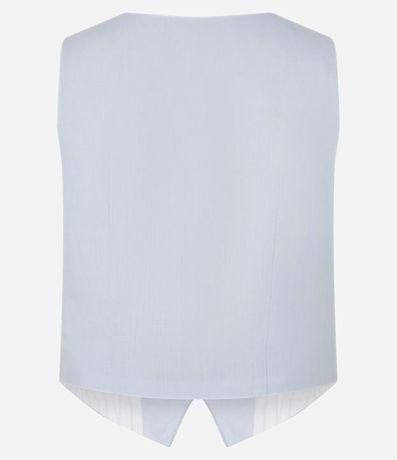 Chaleco en Viscolino con Cierre por Botones Contrastantes 7