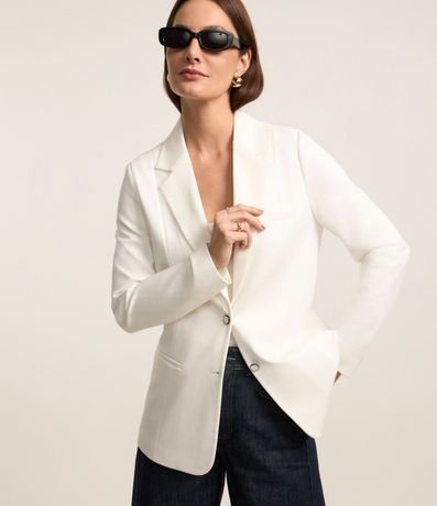 Blazer en Ponto Roma con Abotonado Sencillo