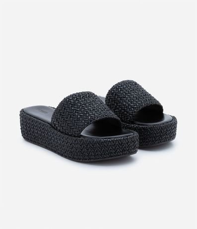 Sandalia Flatform con Superficie Trenzada 2