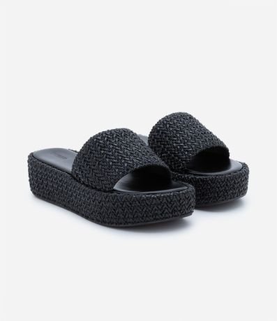 Sandalia Flatform con Superficie Trenzada 3