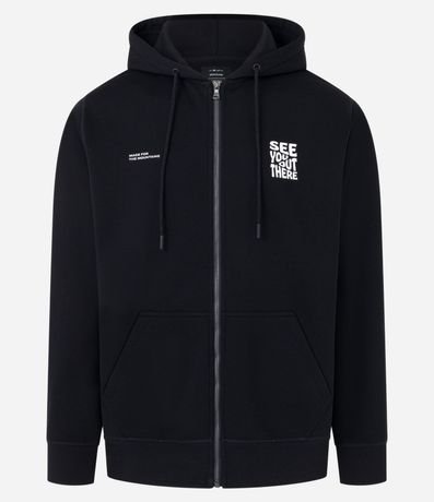 Saco en Algodón con Estampa Lettering y Capucha 5