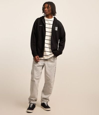 Saco en Algodón con Estampa Lettering y Capucha 2