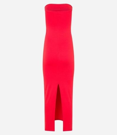 Vestido New Midi en Punto Roma y Escote sin Breteles 5