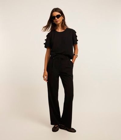 Blusa en Crepé con Lacitos en la Manga 2