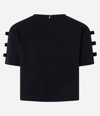 Blusa en Crepé con Lacitos en la Manga 8