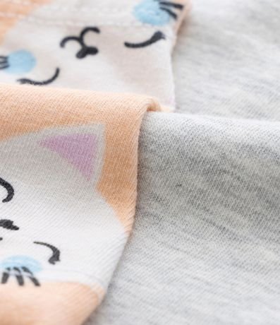 Kit 02 Bombachas Boxer Infantil con Estampa Gatitos - Talle 4 a 12 años 3