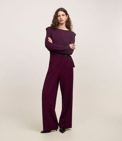 Blusa en Crepé con Recorte en la Sisa y Manga Larga 2