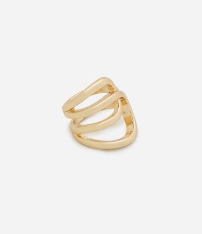 Maxi Anillo en Metal con Triple Arcos
