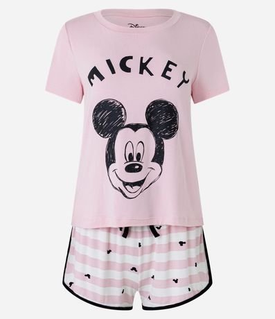 Pijama Short Doll en Viscosa con Estmapa Mickey Mouse 4