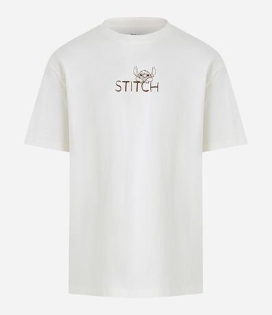 Remera Relaxed en Malla con Estampado del Stitch 5