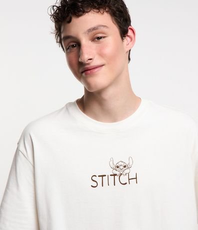 Remera Relaxed en Malla con Estampado del Stitch 4