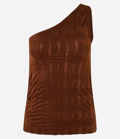 Blusa Sin Manga Texturizada con Escote Hombro Único 7