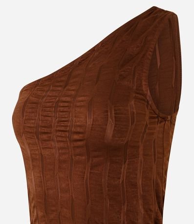 Blusa Sin Manga Texturizada con Escote Hombro Único 8