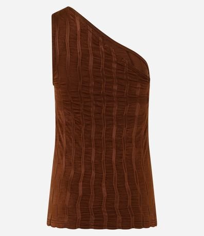 Blusa Sin Manga Texturizada con Escote Hombro Único 9
