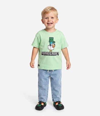 Remera Oversized Infantil con Estampa Minecraft - Talle 5 a 14 años