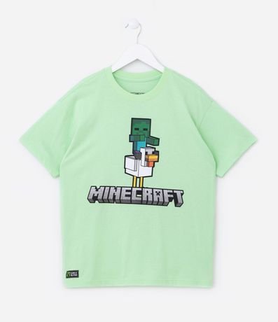 Remera Oversized Infantil con Estampa Minecraft - Talle 5 a 14 años