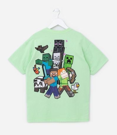 Remera Oversized Infantil con Estampa Minecraft - Talle 5 a 14 años 2