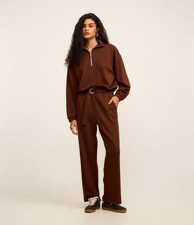 Pantalón en Viscosa con Cinturón