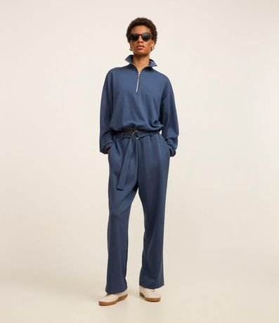 Pantalón en Viscosa con Cinturón