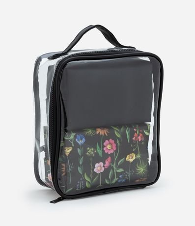 Kit 03 Neceser en PU con Estampa Floral