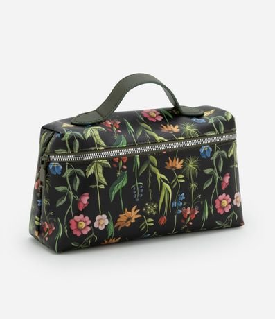 Neceser Rectangular Grande con Estampa Flores Coloridas