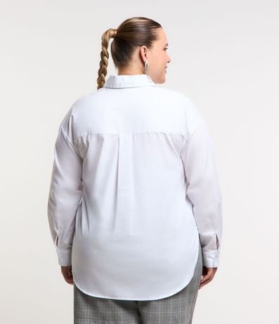 Camisa Básica Alargada en Tricolina Curve & Plus Size 3