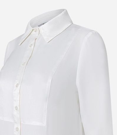 Camisa Satinada en Crepé con Abotonado 8