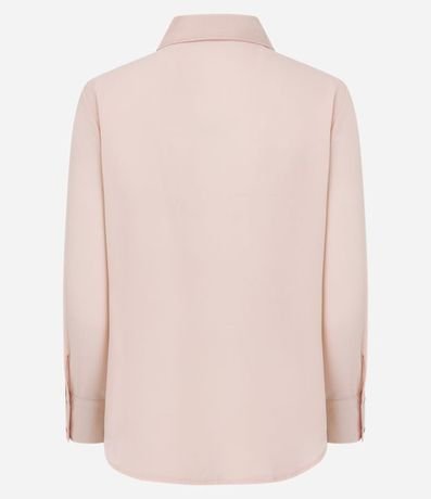 Camisa Satinada en Crepé con Abotonado 7