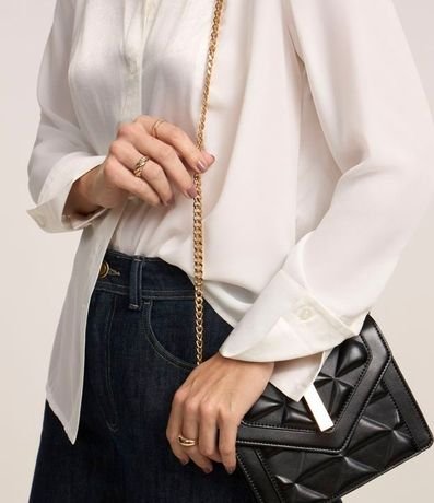 Camisa Satinada en Crepé con Abotonado 5