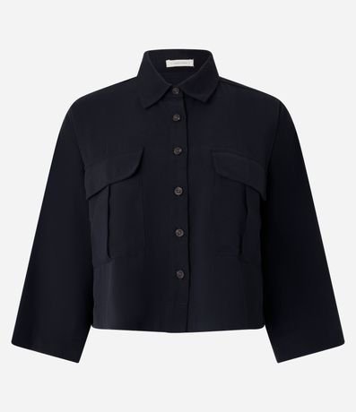 Camisa en Viscosa con Botones y Bolsillos Delanteros 6