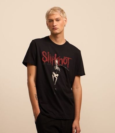 Remera Comfort en Algodón con Estampa Slipknot 1