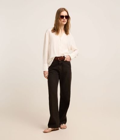 Camisa en Viscolino con Cuello Padre 2