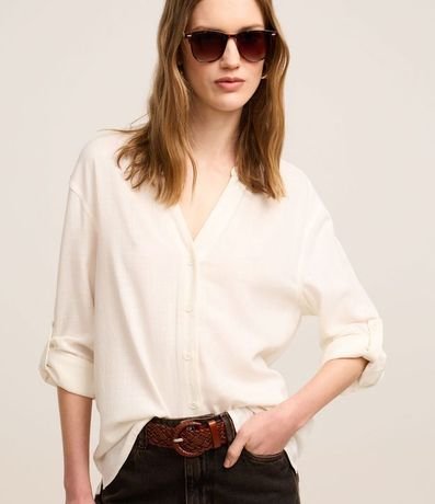 Camisa en Viscolino con Cuello Padre 3