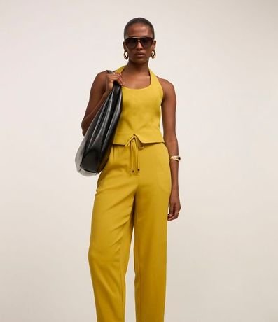 Pantalón Fluido con Cintura Elástica y Lazo 2