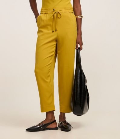 Pantalón Fluido con Cintura Elástica y Lazo 4