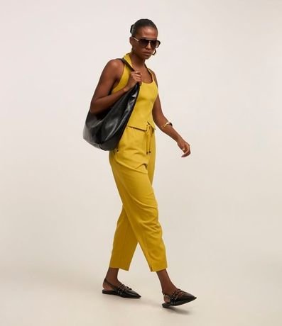 Pantalón Fluido con Cintura Elástica y Lazo 5