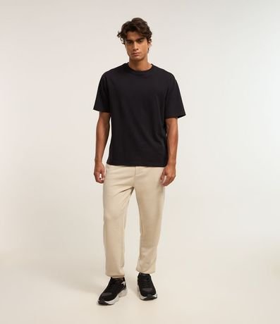 Pantalón Jogger en Algodón con Cintura Elástica y Cordón