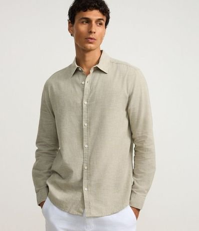Camisa Manga Larga en Lino