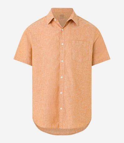 Camisa Comfort Básica en Lino con Bolsillo Delantero 5