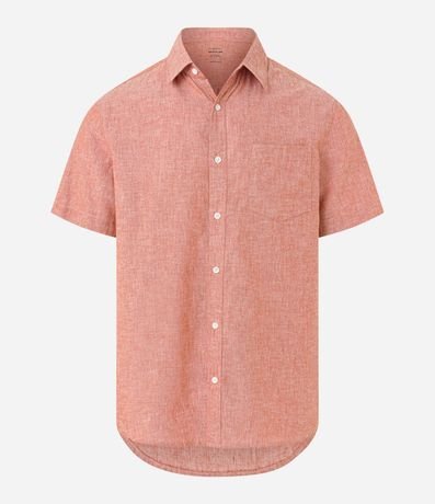 Camisa Comfort Básica en Lino con Bolsillo Delantero 5
