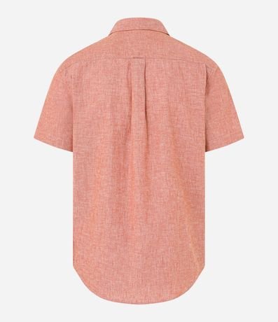 Camisa Comfort Básica en Lino con Bolsillo Delantero 6