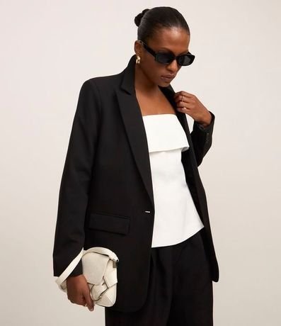 Blazer Oversized Sastre con Botón Único