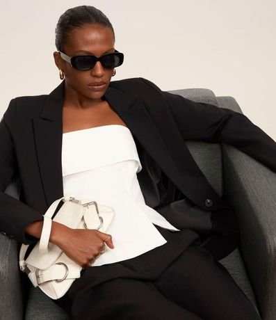 Blazer Oversized Sastre con Botón Único 6