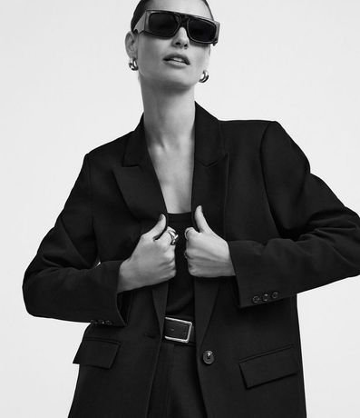 Blazer Oversized Sastre con Botón Único 6